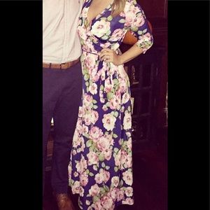 Floral Wrap Maxi Dress